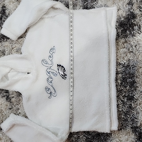 Women's White Philadelphia Eagles Cozy Pullover Hoodie,Size XXL ,Pre-owned - Picture 6 of 9